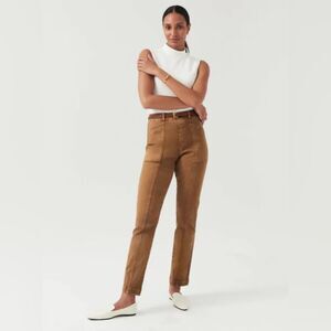 Spanx Stretch Twill Straight Leg Pant NEW with tags Acorn XS Petite 26” inseam